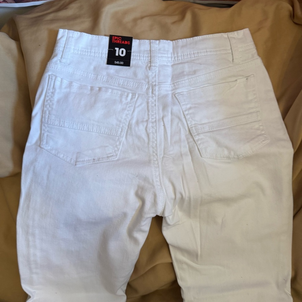 Epic Threads Boys White Jeans Size 10 New With Tags - Picture 4 of 5